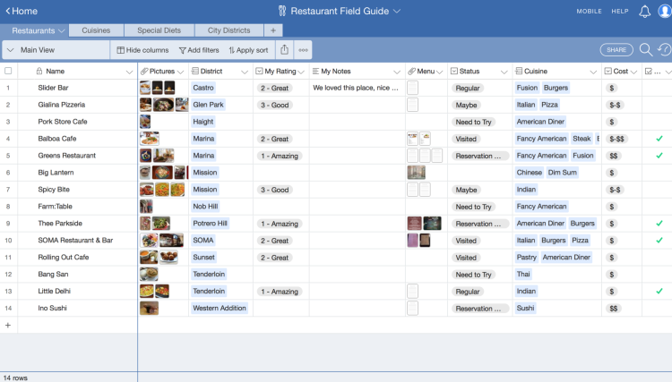 Airtable screenshot