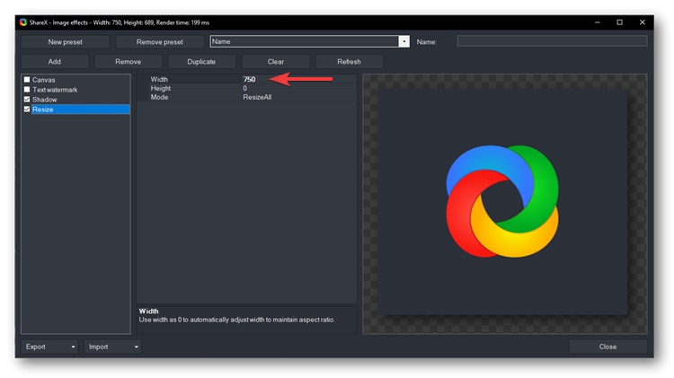 sharex image segments