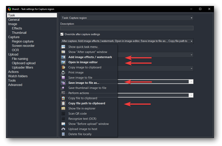 sharex screen recording moving